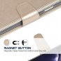 For iPhone Wallet Case PU Leather Wrist Strap 4-Slots Credit Cards Pocket Gold