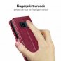 For Samsung Galaxy S8 Case Magnetic Leather Strap Flip Wallet Premium Burgundy