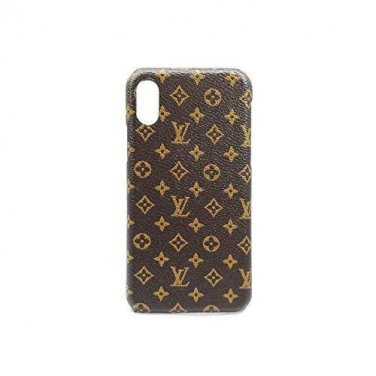 For iPhone Xs Max Case Elegant Luxury Leather Monogram Pattern Classic Style