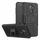 For Galaxy J8 2018 Case Hybrid Rugged Heavy Duty Armor Hard Back Cover Black
