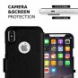 For iPhone X/Xs Wallet case Ultra-Strong Magnetic Closure Faux Leather BlackGold