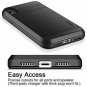 For iPhone Xs Max Case Wallet Card Holder Sliding  Cover Credit Card Slot Black