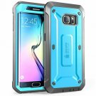For Galaxy S6 Edge case Full-body Rugged Holster Screen Protector Blue/Black
