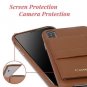 iPhone XR Case Genuine Italian Leather Card Slot Holders Stand Function-Marron