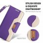 For Samsung Galaxy S9 Wallet Case with Card Holders Mirror Wristlet Purple