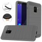 For Galaxy J6 Case Dretal Carbon Fiber Shock Resistant Brushed Texture Soft Gray