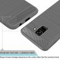 For Galaxy J6 Case Dretal Carbon Fiber Shock Resistant Brushed Texture Soft Gray