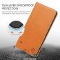 For iPhone 7/8 Plus Case Genuine Leather Wallet Credit Card Slot Magnetic Brown