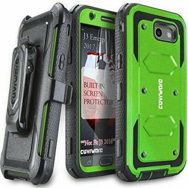 For Samsung Galaxy J7 Case Screen Protector Heavy Duty Rugged Holster Green