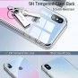 For iPhone Xs Max Case Mimic Tempered Glass Soft Silicone Bumper Skyfire Gem