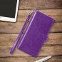 For Galaxy Note 8 Wallet Case PU Leather Card Holder Slot Wrist Strap Purple