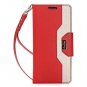 For Galaxy Note 8 Wallet Case Flip Kickstand Card Slots Mirror Wristlet Red