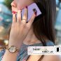 Samsung Galaxy S7 Edge Case Leather Wallet Flip Folio Mirror Lavender