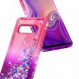 For Samsung Galaxy S10e Case Glitter Liquid Waterfall Shockproof Pink/Purple