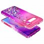 For Samsung Galaxy S10e Case Glitter Liquid Waterfall Shockproof Pink/Purple