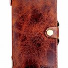 iPhone 8 Plus/7 Plus 5.5 Inch Genuine Leather Wallet Cases Handmade Dark Brown
