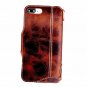 iPhone 8 Plus/7 Plus 5.5 Inch Genuine Leather Wallet Cases Handmade Dark Brown
