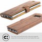 For Samsung Galaxy Note 8 Case Genuine Leather Wallet with Viewing Stand Brown
