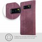 Samsung Galaxy Note 8 Case Genuine Leather Wallet with Viewing Stand Plum
