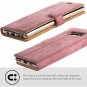 Samsung Galaxy Note 8 Case Genuine Leather Wallet with Viewing Stand Plum