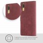 Huawei P20 Case Snakehive Genuine Leather Wallet Viewing Stand Card slots Plum