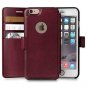For Apple iPhone 6s/6 Wallet Case Durable Slim Faux Leather Strong Burgundy