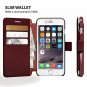 For Apple iPhone 6s/6 Wallet Case Durable Slim Faux Leather Strong Burgundy