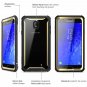 Samsung Galaxy J7 2018 Case FullBody Rugged Clear Bumper Screen Protector Gold