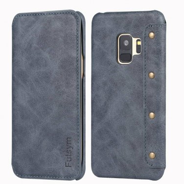 For Galaxy S9 Plus Wallet Case Ultra Slim Business Style Premium Scratch Gray