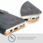 Samsung Galaxy Note 8 Case Genuine Leather Wallet with Viewing Stand Navy Blue