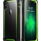 For iPhone X/Xs Case FullBody Rugged  Bumper Builtin Screen Protector Green