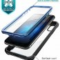 For iPhone X/Xs Case FullBody Rugged Bumper Builtin Screen Protector Blue