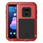 For HTC U12 Plus Aluminum Alloy Metal Bumper Silicone Full body Hybrid Red,