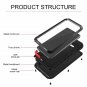 For HTC U12 Plus Aluminum Alloy Metal Bumper Silicone Full body Hybrid Sliver