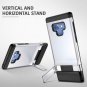 For Samsung Note 9 Case Vertical and Horizontal Stand Drop Protection Silver
