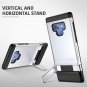For Samsung Note 9 Case Vertical and Horizontal Stand Drop Protection Silver