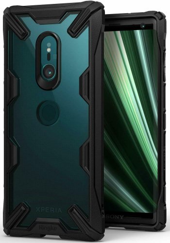 For Xperia XZ3 Case Ergonomic Transparent Military Drop Tested Defense Black