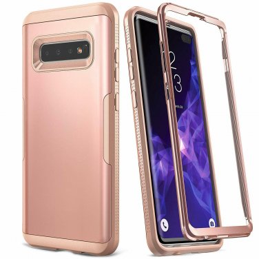 For Samsung Galaxy S10 Plus Metallic Heavy Duty Protection Slim Fit Rose Gold