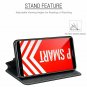 For Huawei P SMART Wallet Case Leather Flip Book Viewing Stand Card Holder Dark