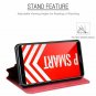For Huawei PSMART Wallet Case Leather Flip Book Viewing Stand Card Holder Violet