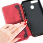 For Huawei PSMART Wallet Case Leather Flip Book Viewing Stand Card Holder Violet