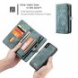 For iPhone X/Xs Case Wallet Leather Holder Magnetic Removable Zipper Blue