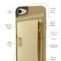 For iPhone 7/8 Wallet Case Q Card Protectiv Kickstand Grip Cover Champagne Gold