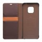 For Huawei Mate 20 Pro Case Luxury Slim Folio Genuine Leather Flip Wallet Brown