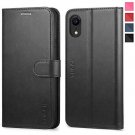 For Apple iPhone XR Case Wallet PU Leather Flip Folio Credit Card Slots Black