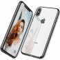 For Apple iPhone X/Xs Case Clear Stylish Flexible with Metal Luster Edge Black