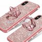 For Apple iPhone X/Xs Case Clear Stylish Flexible with Metal Luster Edge Rose