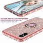 For Apple iPhone X/Xs Case Clear Stylish Flexible with Metal Luster Edge Rose
