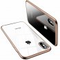 For iPhone Xs Max Case Soft TPU Thin Cover with Electroplated Edge Slim Gold