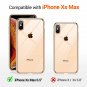 For iPhone Xs Max Case Soft TPU Thin Cover with Electroplated Edge Slim Gold